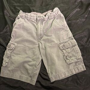 Faded Glory Gray Cargo Shorts Relaxed Fit